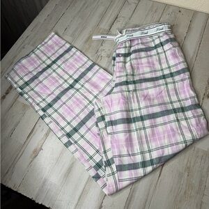 Victoria's Secret Pink and Green Plaid Pajama Pants